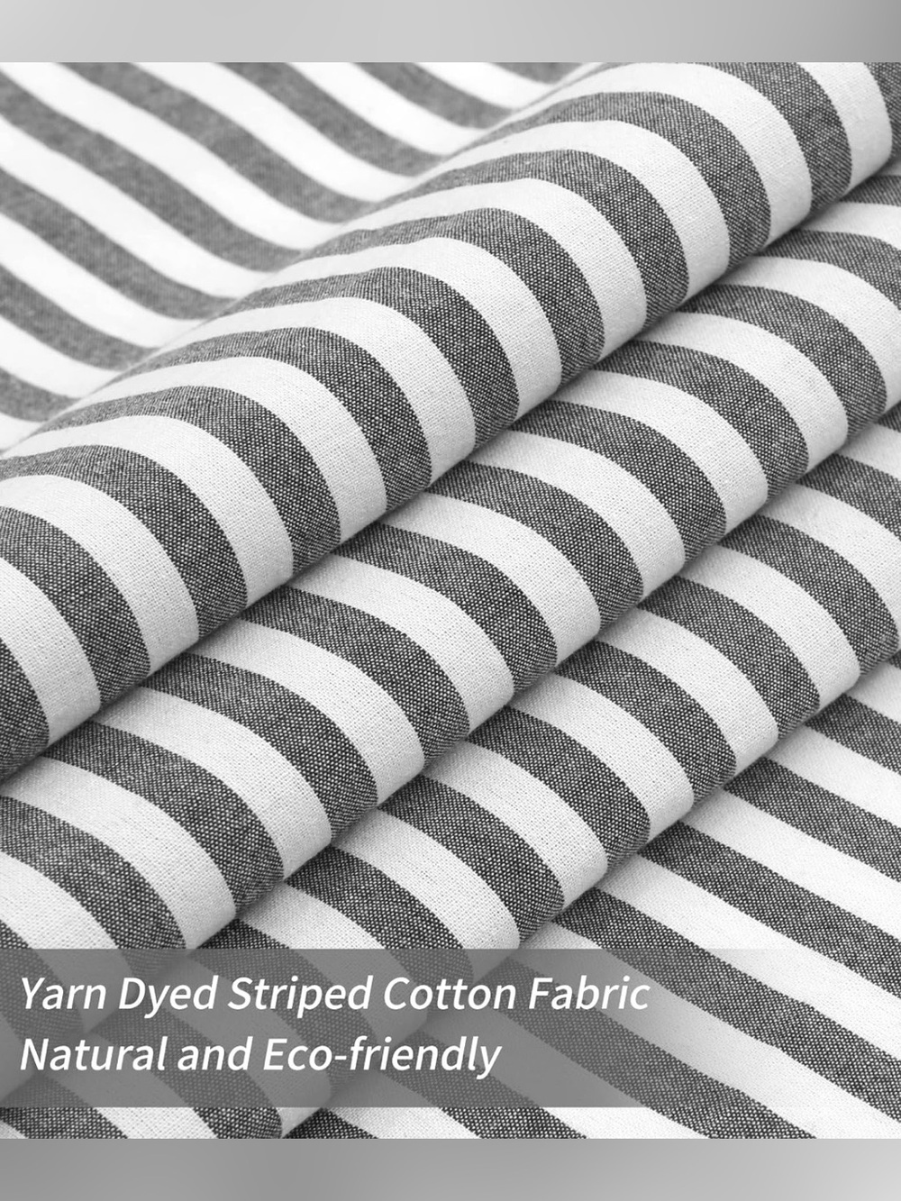WEST ELM Shower Cotton Curtain with Stripes/Fringes #0501264 - Picture 11 of 16